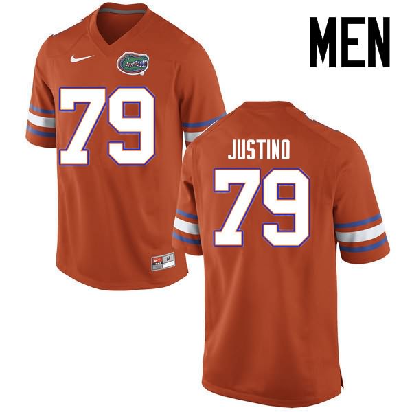 Men's NCAA Florida Gators Daniel Justino #79 Stitched Authentic Nike Orange College Football Jersey OVP1565ZP